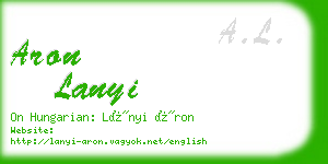 aron lanyi business card